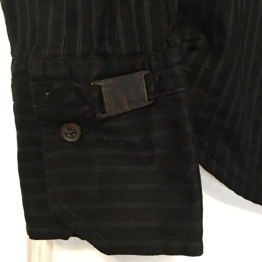Black Sheer Express Button Down- Size XS, EUC - Picture 4 of 8